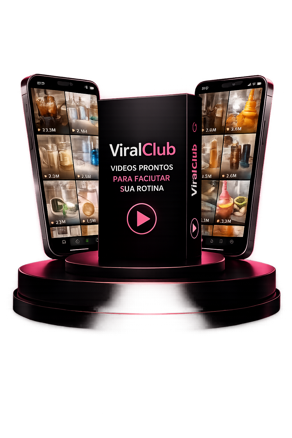 Mockup ViralClub nos Celulares